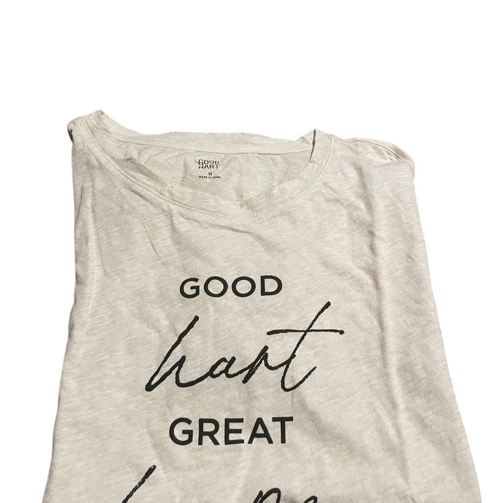Good Hart size medium good hart great karma Graphic Tee in Light Beige